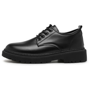 DBPLO SHOES British Black Leather Business Formal Shoes for Men Casual Oxfords & Lace-Ups Shoes