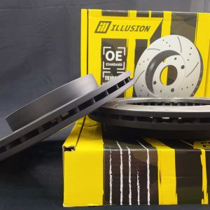 ILLUSION TOYOTA VIOS NCP93 E / J (2008 - 2012)  NCP150 E / J SPORT DISC BRAKE ROTOR & BREMBO BRAKE PAD FRONT (DEPAN) ANTI RUSTING (2 PCS) READY STOCK
