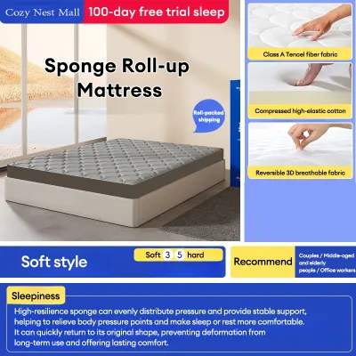 COZY Milk Silk Latex Mattress Small/Single/Double/Queen/King Sizes Gel Memory Foam Responsive Latex