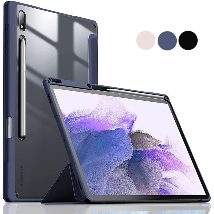 Clear Hard Stand Flip Case for Samsung Galaxy Tab S10 Plus Case