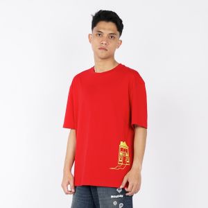 Capmart Kaos Pria Lengan Pendek Oversized Fit Katun Home 101224