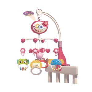 LUSIT Music Baby Crib Projection Rattle Lights Hanging Baby Mobile Material Safety Portable Musical Carousel Mobile 0-1 Year