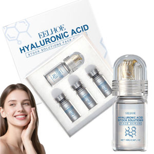 new Hyaluronic Acid Stock Solutions Face Serum with Roller Microneedle Set Moisturizing Anti-Wrinkle Facial Serum Smoothing Refresh high-quality