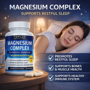 Magnesium Glycinate Complex Capsules for Muscles Bone Jiont Nerves Health Better Sleep Energy Support