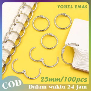 Ring Binder Logam 100pcs Ring Buka Tutup 25mm Ring Buku Sampel Loose Leaf Ring Cincin Pembukaan