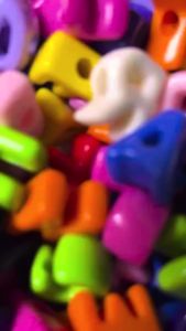 250-500 Grams Chunky Letters Mix Color Alphabet A-Z Beads for Crafting and DIY