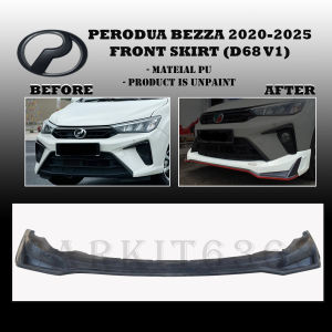 PERODUA BEZZA 2020-2025 (D68 V1) FRONT SKIRT LIP ORIGINAL SKIRT BODYKIT (MATERIAL PU)