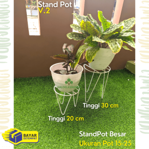 KEBUNKU Stand Pot Rak tanaman hias besi murah untuk Pot Besar susun kokoh