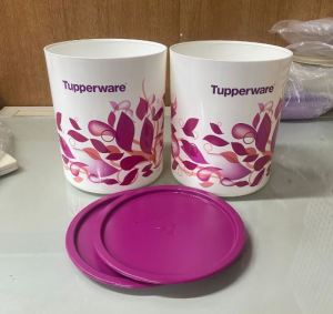 Tupperware Set - Purple Spring One Touch (2) 3.8L 11105811 #Food #Container #Box #Storage