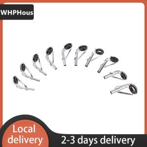 [COD] WHPHous Ship within 24 hours 8pcs Stainless Steel Fishing Rod Tip Ring Eye Guide with Ring Repair Kit
