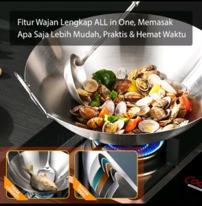 Wajan Stainless Steel Premium Anti Lengket 30CM