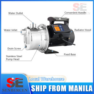 MORIKAWA 1HP/2HP Stainless Steel Jet Pump 220V 60HZ Full-Automatic Household Self-Priming Booster Pump