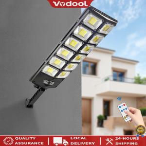 [Upgraded] Solar Street Lights Outdoor with Motion Sensor and Remote Waterproof Solar Flood Lamps for Yard Entryway Garage Porch [Vodool Official Tool]
