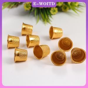 YINGRAN3 10Pcs Finger Thimble Sewing Grip Finger Metal Shield Protector Pin Needles