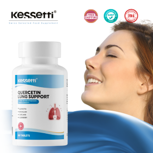 [60 viên] Viên bảo vệ phổi Kessetti 8 trong 1 hỗ trợ hô hấp | 20x Chiết xuất thảo dược chăm sóc nhẹ nhàng | Nghệ + Quercetin + Dứa | Vitamin B3 + C + Kẽm | Bản gốc Thụy Sĩ | GMP/SGS/HACCP | Hậu cần nhanh chóng