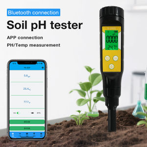 Bluetooth Digital Soil pH Meter 0.0~14.0pH Soil pH Meter for Flowers Plants Measures Temperature and pH of Soil for Gardens and Farms