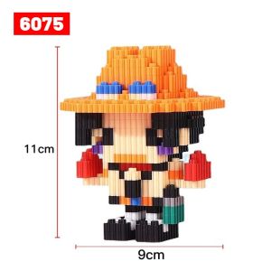 Anime Building Blocks One Piece Kakashi Luffy Gaara Chopper Model Connection Mini Brick Figures Toys Educate for Children