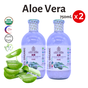 [Georgias Natural] Aloe Vera Juice 750mL 2 or 4 Bottles | 100% Pure Organic | Detox | PREMIUM