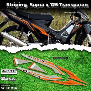 STRIP MAXDECAL HONDA SUPRA X 125 2008-2018 - STRIPING SUPRA X 125 2008-2018 TRANSPARAN - ST SX 03