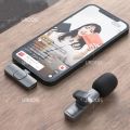 K8 Mikrofon Nirkabel Wireless Pasang dan mainkan Lavalier Mic Portabel Audio Video pembuatan Rekaman HP Klip Android Mic Wireless USB Type C. 