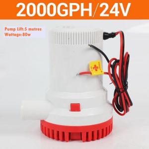 1100gph 12V/24V DC Water Pump Non-Automatic Marine Submersible Boat Bilge Pump Boat Yacht Displacement Pump