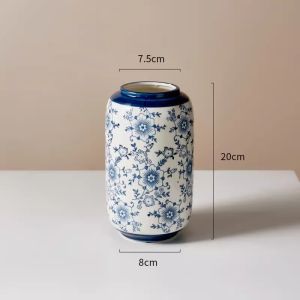 Chinese style ceramic vases blue and white porcelain new Chinese style living room retro water raised flowers flower arrange hot
