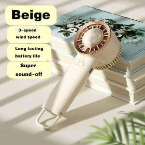 Portable Hand Fan 3 Gear Speed Fan Usb Rechargeable Small Pocket Fan With Colofour Flash Lamp