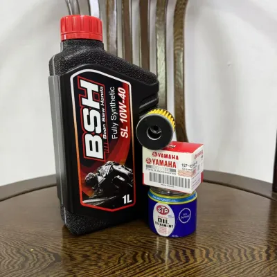 BSH BOON SIEW HONDA ENGINE OIL FULLY SYNTHETIC 10W40 FOR ALL MOTORCYCLE RS150 WAVE RSX LC135 Y15 WITH STP OIL TREATMENT