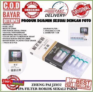 JZ032 JIANZHENG PIPE HOLDER PIPA FILTER 4 TAHAP SARINGAN ASAP SEKALI PAKAI KHUSUS 8MM