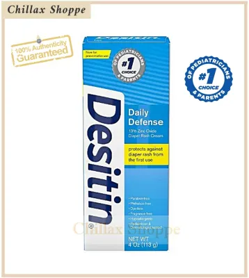 Desitin Daily Defense Baby Diaper Rash Cream with Zinc Oxide 4 Oz