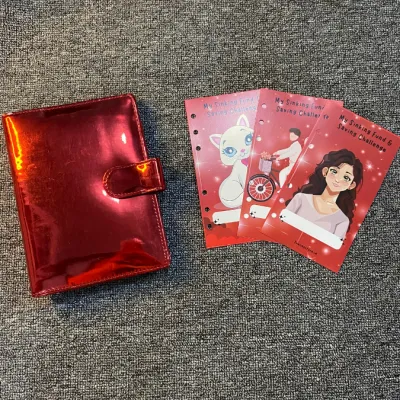 [6 Ziplock] Part 1 Paket binder Nabung binder keuangan ukuran A6 Binder Kulit