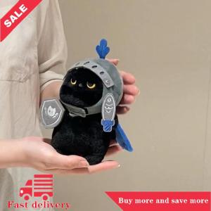 [COD] Đen Cavalier Mèo Sang Trọng Keychain Đồ Chơi Phim Hoạt Hình Hiệp Sĩ Mèo Nhồi Bông Búp Bê Mặt Dây Chuyền Xe Vòng Chìa Khóa Ba Lô Túi Trang Trí Nội Thất Kid Quà Tặng