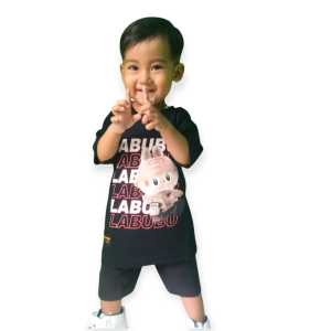 Kaos Distro Anak Viral Labubu bahan Katun / Baju anak karakter usia 1-12 tahun vankids