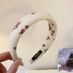 Headband French Retro Floral Vintage High Skull Rose Sponge Hair Hoop Accessories for Women Elegant Fashion Hairstyles