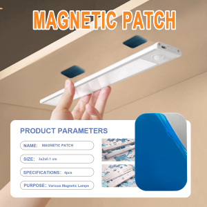 MELULO 4pcs Magnetic Metal Plate Adhesive Magnetic Patch For Light Mini Cell Phone Magnet Sticker