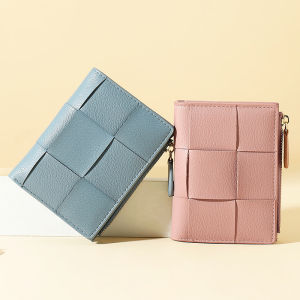 MINGKE Wallet Coin Purse for Women Zipper Woven Patchwork