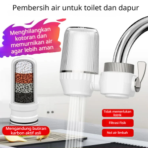 Filter air keran (sistem filtrasi 5 tahap) pembersihan kerak pemurnian air pemurni air dapur kartrid filter yang dapat diganti kartrid filter keran