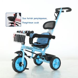 MMFLIGHT Sepeda Roda Tiga Anak Multifungsi Lipat Ringan Warna Pink untuk Usia 1-6 Tahun