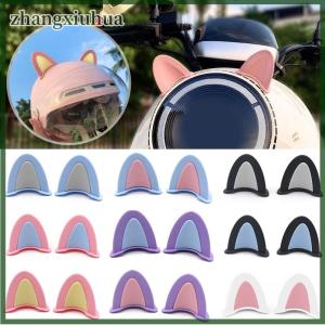 zhangxiuhua 2Pcs Cat Ears Helmet Decoration Motorcycle Electric Stickers Decor Cute Multicolor Motorcycle Helmets Accessories Universal