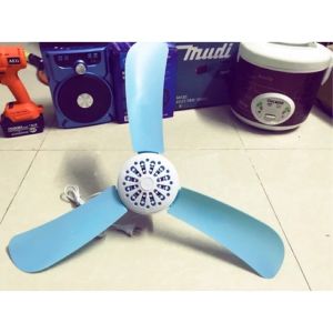 Quạt trần mini quạt màn loại 3 cánh  Qistar cực mát-Quạt trần mini (quạt treo màn ) 3 cánh phi 900 đường kính quay 70cm