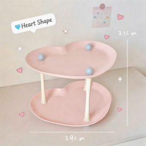 MLADEN Cream-colored Double-layer Shelf Desktop Storage Shelf High-quality Cosmetic Organizer Key Storage Ornaments
