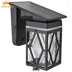 [UEB Mall] Dusk To Dawn Motion Sensor LED Sconce Lights IP65 Waterproof Solar Exterior Front Porch Light Dual Color for Outside Garage
