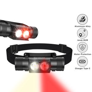 Senter kepala LED Headlight Aluminum Alloy TypeC Rechargeable 2200mah