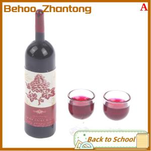 Behoo 3 cái bộ 1 12 Nhà búp bê mô phỏng thu nhỏ chai rượu vang Đồ chơi mô hình thủy tinh rượu vang
