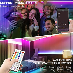 24V Bluetooth Light remotely control LED light smart application APP flickering with music 16 colors decorative string lights suitable for bedrooms TV kitchen corridor birthday wedding holiday decoration Christmas during Christmas