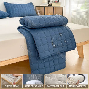100% Waterproof Thicken Mattress Quilted Mattress Cover Fitted Bed Sheet Mattress Protector Cotton