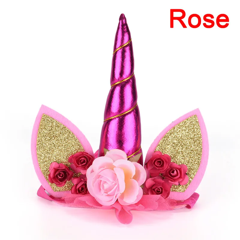 NEW NCSW 1PC Glitter Unicorn Horn Headband Kids Unicorn Party Hair