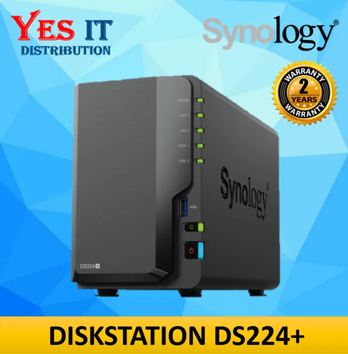 Synology DS223J / DS223 / DS224+ / DS225+ Bay NAS - (Intel Celeron J4125 2.0/2.7Ghz, 2GB DDR4,2 x GbE)