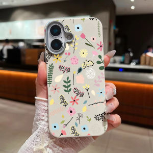 INS Flowers Leaf Daisy PU Leather Case for Xiaomi 17 Pro Max 15T Pro poco M8 5G F8 Pro F8 Ultra M7 Plus C85 4G Light Thin Retro Simple Shockproof Cover