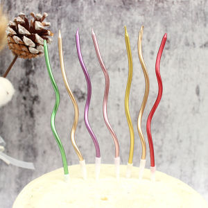 🔥Orfila 6 PCS Metaliic Color Spiral Candles: Perfect Birthday & Wedding Party Decor